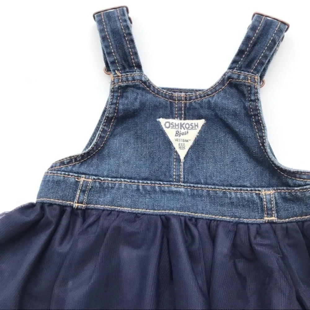 Oshkosh navy tutu vestbak dress jumper EUC 18m